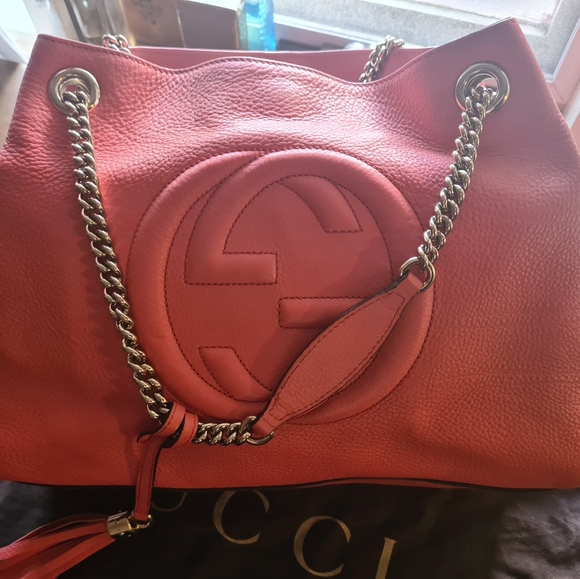 GUCCI SOHO CHAIN MEDIUM TOTE BAG - Picture 2 of 14